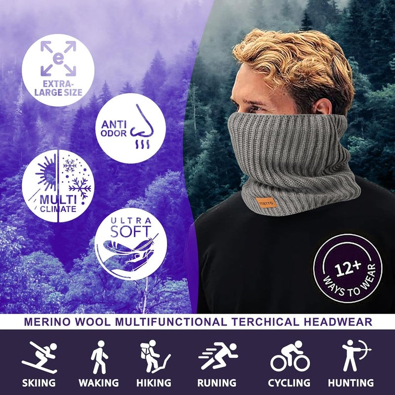 KITIBTYG Winter Neck Gaiters & Ski Mask,Winter Fleece Neck Warmer Face for Men &Women Windproof Gift - Image 5